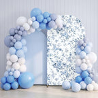 112pcs Blue Floral Arch Backdrops Cover Set - Image 7