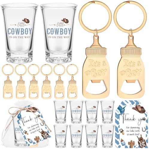 Vesici 25 Set/150Pcs Cowboy Baby Shower Party Favors, It's A Boy by Vesici
