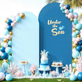Gradient Blue Arch Backdrop Cover 7.2FT 6FT Wedding Arch Covers Set of 2 Double-Color Arch Covers Stretchy Backdrop Spandex Fitted Fabric Backdrops for Party Baby Shower Birthday Decoration by Tao-GePartyDecorations