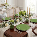 Tinybee 60PCS Green Plastic Plates - Heavy Duty Green Disposable Plates - Image 5