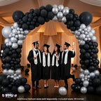 PMU DIY Professional Balloon Arch Deluxe Kit (Black and Silver) Balloon Garland for Party Decoration, Decoration Kit for Birthday Party, Wedding, Graduation, Baby Shower (41687-61646) Pkg/1 - Image 2