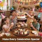 Wooden Cupcake Stand,3-Tier Cupcake Tower for 50 Cupcakes - Image 3