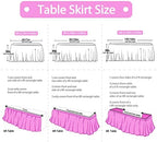 Reb and White Striped Table Skirt for Rectangle Tables or Round Tables for Carnival Circus Party 14ft Tulle Tutu Table Cloths Cover for Birthday Party Baby Shower Table Decorations - Image 5