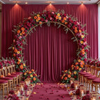 20x12ft Burgundy Backdrop Curtain Panels for Parties - Wrinkle Free Polyester Photo Curtain Backdrop Wedding Back Drop Fabric Drapes for Party Decorations Background for Photography - Image 5