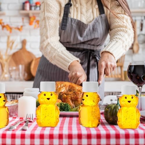 Patelai 96 Pcs 2 oz Plastic Honey Bear Bottle Bear Shape Clear Jar, White - Image 5