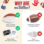 Circa Print Baby Football Handprint Kit, Ink Pad for Hand and Footprints - Unique Keepsake for Dads, Baby Shower Present for New Moms, Newborn Gifts - Image 2