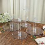 Efavormart Lovely 4 Tier XL Acrylic Crystal Glass Clear Cake Dessert Decorating Stand for Birthday Xmas Party Wedding - Image 4