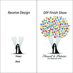 DIY Wedding Guest Book for Couple, Personalized Engagement Present Anniversary Guest Signing Alternative Wedding Party Decorations-80x120cm - Image 3