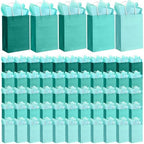 Kolldenn 50 Set Teal Blue Gift Bags with Tissue Paper by Unknown