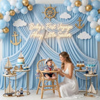 10ft x 10ft Baby Blue Backdrop Curtains for Parties, 2 Panels 5ft x 10ft Wrinkle-Free Light Blue Drapes for Baby Shower Boy Gender Reveal Birthday Kids Party Little Prince Photo Background - Image 5