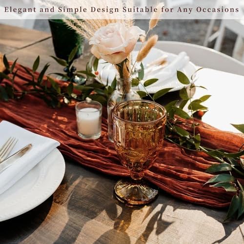 20 Pack Terracotta Cheesecloth Table Runner 10FT Boho Rustic Cheese Cloth Table Runner for Wedding 20 x 120 Inch Long Bridal Shower Baby Shower Gauze Fabric Sheer Birthday Party Table Decorations - Image 7