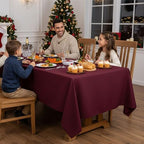 Fitable 8 Pack Burgundy Tablecloths 70x120 Inch for 6-8 Ft Rectangle Tables - Image 2