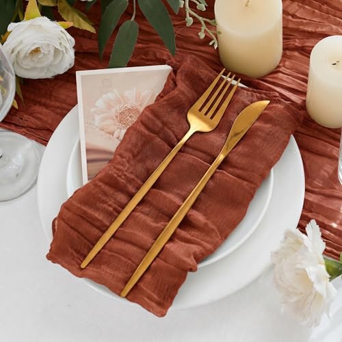 50 Pack Cheesecloth Napkins 20"x20" Terracotta Gauze Boho Napkins - Image 6