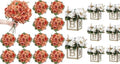12 Bundles Peonies Artificial Flowers & Pack of 8 Baby Shower Centerpieces for Tables by SEKNHOP