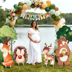 Woodland Animals Party Decorations, 4 Pack 31" x 16" Large Woodland Animals Cardboard Cutouts Stand Up, Forest Theme Photo Booth Props for Birthday Party Baby Shower Classroom Decoration - Image 5