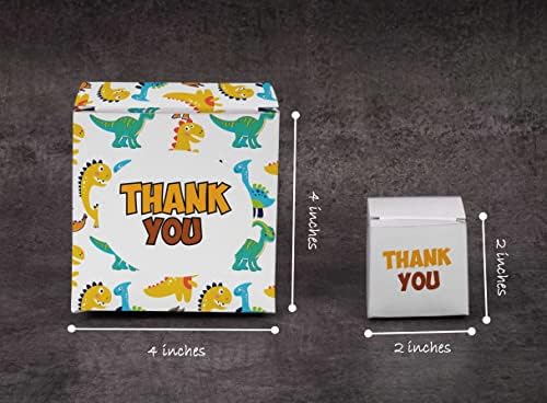 Paper Box - Mini Favor Box For Baby Shower 4x4x4 Inches Paper Gift Boxes, Candy Paper Box For Party Favors, Baby Shower Dinosaur,Boy Theme- Pack Of 20 - Image 3