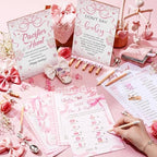 Sherr 424 Pcs Pink Bow Baby Shower Games Decorations, Set 8, 50 Pacifiers - Image 2