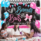 10x8ft Burnouts or Bows Gender Reveal Decoration Blue or Pink Backdrop - Image 3