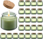 Danmu 3oz Glass Candle Jars,Candle Jars for Making Candles 24 Pack by Danmu