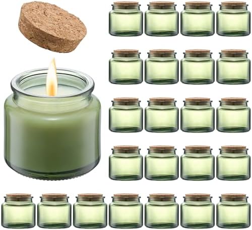 Danmu 3oz Glass Candle Jars,Candle Jars for Making Candles 24 Pack by Danmu