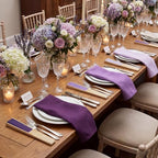 Paper Folding Hand Fans for Party, Gradient Purple, 60 Pcs - Image 6