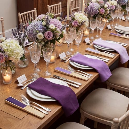 Paper Folding Hand Fans for Party, Gradient Purple, 60 Pcs - Image 6