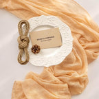 10Pcs Deep Beige Cheesecloth Table Runner 120 Inches for Party Home Decor - Image 2