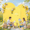 Yellow Arch Backdrop Cover 7.2ft 6.6ft 6ft Arch Cover Set of 3 Arch Covers Stretchy Backdrop for Wedding Party Baby Shower Birthday Photography Spandex Arch Stand Covers Backdrop Curtains Decor by Tao-GePartyDecorations