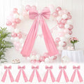 6 Pack Oversized Pink Bows for Wall Decor – 17x39 Inch Coquette Ribbon Bows for Birthday Backdrop, Girls Room, Party & Aesthetic Home Decorations by yeload