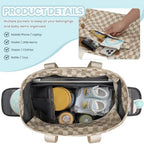 Pritent Baby Diaper Bag Tote,Waterproof Maternity Breast Pump Bags for Mom - Image 3