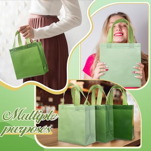 Wesnoy 36 Pcs Woven Gift Bags, Reusable Pastel Tote with Handles - Image 5