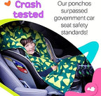 Car Seat Poncho for Toddlers and Babies, Crash Tested Winter Coat Alternative, Reversible Fleece Car Seat Blanket, 6 Months to 5 Years, Easy On Easy Off, Green Dinosaur, Birdy Boutique - Image 5