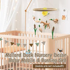 Mallard Duck Baby Crib Mobile Set with 7.75ft Pennant Banner Flags - Image 2