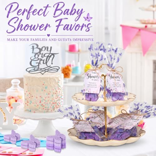 50 Sets Butterfly Theme Baby Shower Favors for Guests Butterfly Soap Gifts Oh Baby Handmade Scented Soaps with Thank You Card for Guest Baptism Wedding Gender Reveal Birthday Party - Image 6