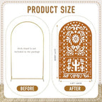 Withu Mexico Laterite Arch Backdrop Cover for Baby Shower Mexican Talavera Fiesta Wedding Bridal Shower Baptism Birthday Party Arched Wall Decoration Doubleside Banner Background 3.3x6.5ft - Image 5