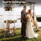 NianFeng Wooden Easel Stand for Sign, Easel Display Stand Floor for Wedding Sign with Adjustable Tray, 63-Inch, Tripod A-Frame Poster Light Duty, Welcome, Art Show & Baby Shower (Golden) - Image 6