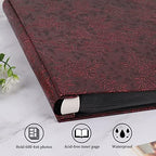 RECUTMS Photo Album 600 Pockets 4x6 Pictures Memo Book Leather Cover Grape - Image 4