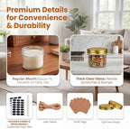 QAPPDA 4oz Glass Jars With Gold Lids,Mini Mason Jars Canning Jars - Image 3