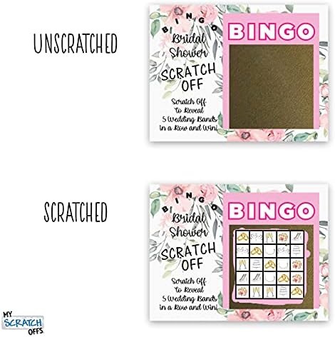 Scratch Off Bridal Wedding Shower Bundle Bridal Bingo Kisses from the Mrs & Make Your Own ScratchNotes - Image 5