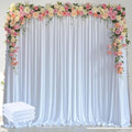 Wokceer White Backdrop Curtain Drapes for Parties, 3Pack 10x8FT by Wokceer