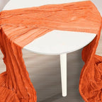6 Pack Orange Cheesecloth Table Runner 35x120 Inch 10Ft Rustic Gauze Cheese Cloth Table Runner Sheer Cheesecloth Table Runners for Wedding Party Bridal Shower Decoration - Image 2