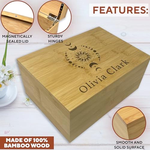 Witchy Gifts for Women, Personalized Crystal Stone Storage Box - Image 7