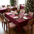 sancua Rectangle Tablecloths Table Cloth, 54x108 Inch 6 Pack, Burgundy - Image 2