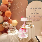 Set of 3 Pieces Cake Stands Iron Cake Holder Dessert Display Plate Serving Tray for Baby Shower Wedding Birthday Party (Pink) - Image 7