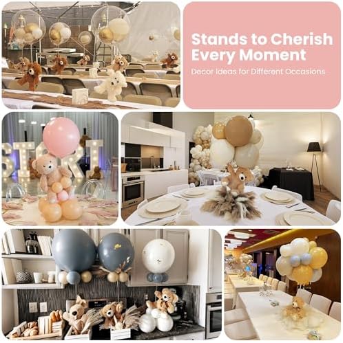 YALLOVE 4-Pack Clear Acrylic Balloon Centerpiece Stands - Image 6