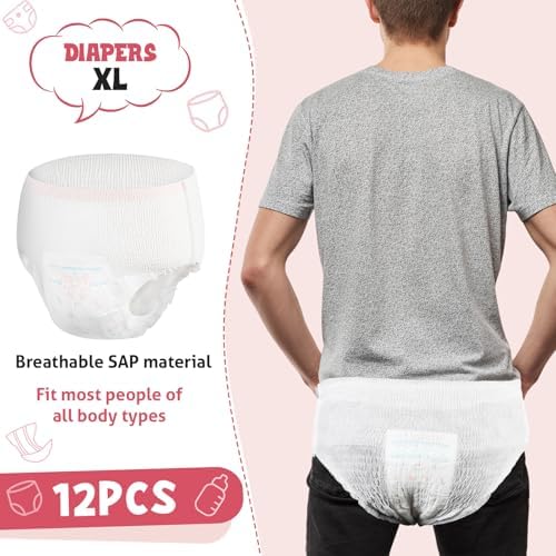 12 Set Bottle Chug Baby Shower Games Favors Funny Diaper Change Game Including Plastic Baby Bottles Chug Disposable Diapers Themed Sign for Gender Reveal Party Supplies(Pink,Flower) - Image 3