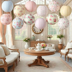 Baquler 12 Pcs Floral Paper Lanterns 10 Inch Tea Party Decorations - Image 5