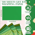 500 Sheets Green Tissue Paper Bulk 20 x 30 Inch for Football Fall Gift Bag - Image 3