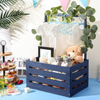 Barydat Wooden Baby Shower Crate Closet Set, Navy Blue - Image 5