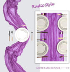 12 Pack 23 x 120 Inch Purple Table Runner 10Ft Cheesecloth - Image 6